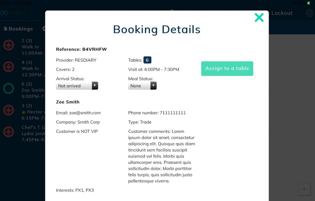 ResDiary Integration